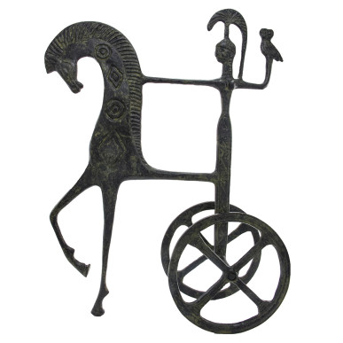 Chariot of Goddess Athena Holding an Owl