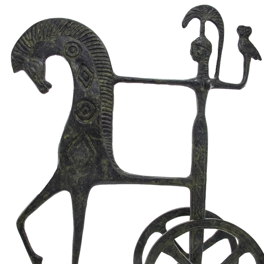 Chariot of Goddess Athena Holding an Owl