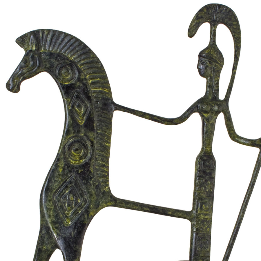 Chariot of Goddess Athena, Holding her Spear