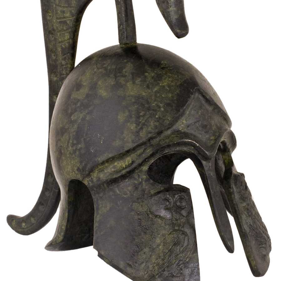 Helmet depicting an Owl - tall crest