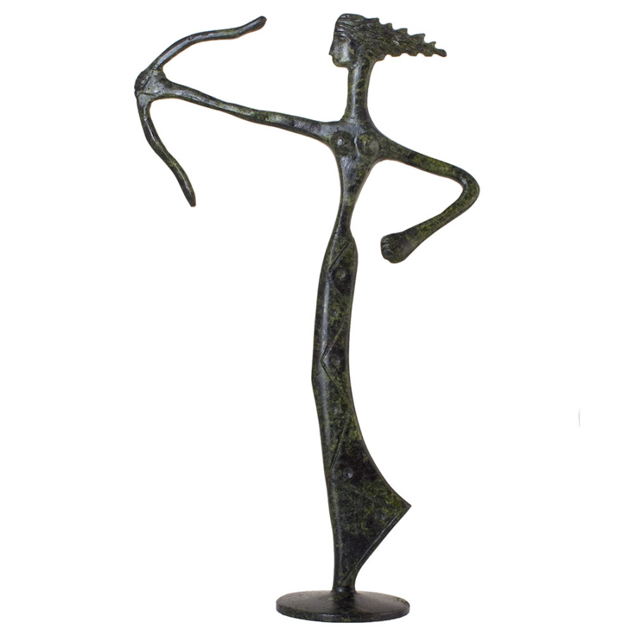Goddess Artemis carrying her bow