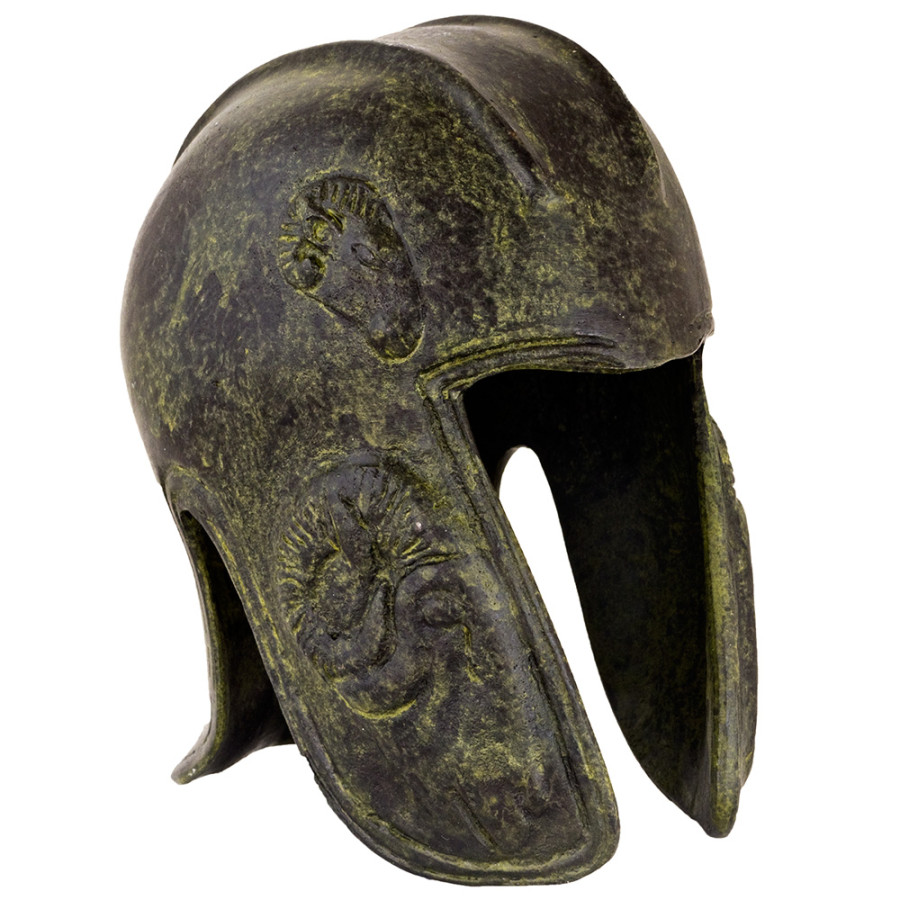 Greek Ancient Helmet With Goat Head