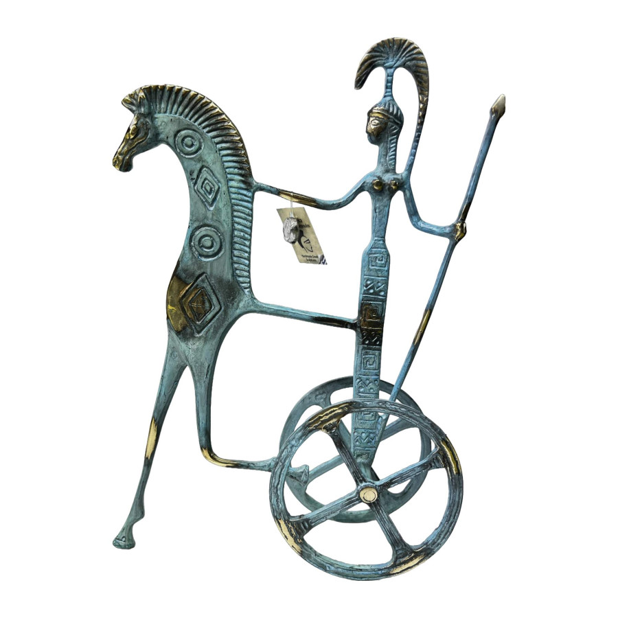 Chariot of Goddess Athena, Holding her Spear