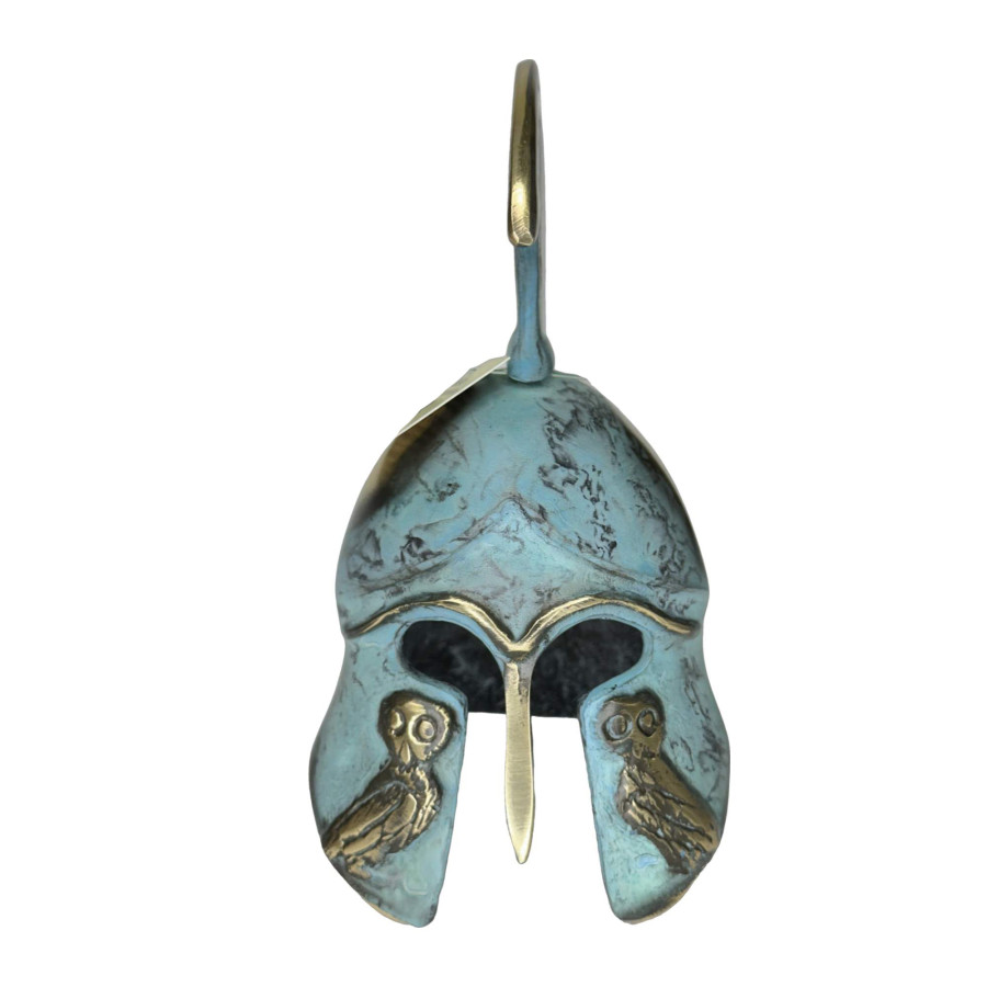 Helmet with Owl - short bulleted crest