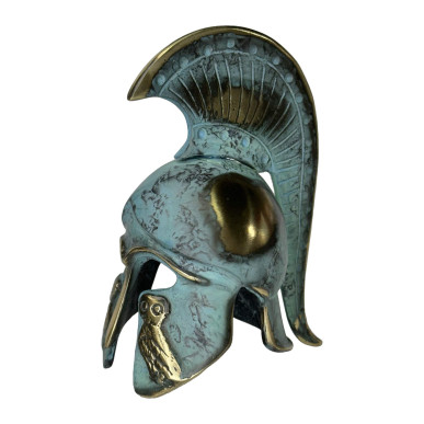 Helmet with Owl - short bulleted crest